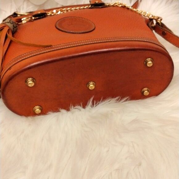 Rare NORFOLK Dooney & Bourke Dome Shoulderbag w added Tassel Accent Chain - Picture 7 of 16